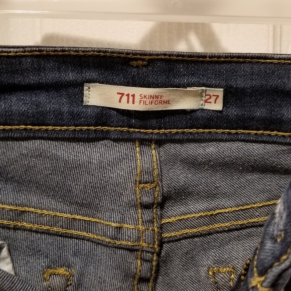 Levi's 711 women skinny stretch size 27 mid rise - Picture 7 of 8
